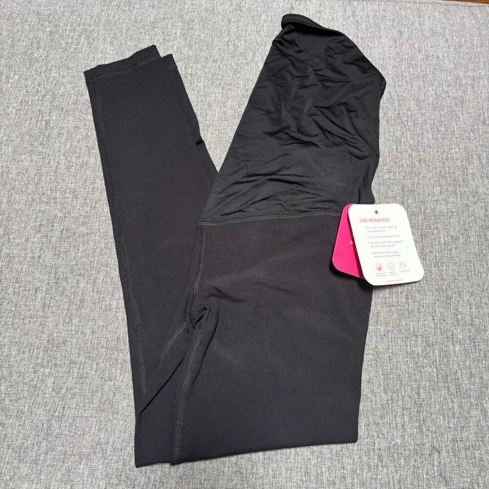 Over Belly High-Rise Active Maternity Leggings, XS